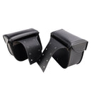 Universell sadelväska sida förvaringssvåse pu bagage svart 28L för motorcykel