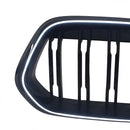 Frontstoßstangengrill, schwarz, Doppellamellen, passend für BMW X2 F39 (2018–2023).