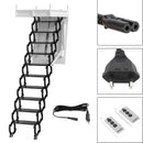 Elektrische Dachbodenleiter Aluminium Klappbar 70 * 100 cm 9,5 Fuß mit Fernbedienung für Loft Deutscher europäischer Standardstecker