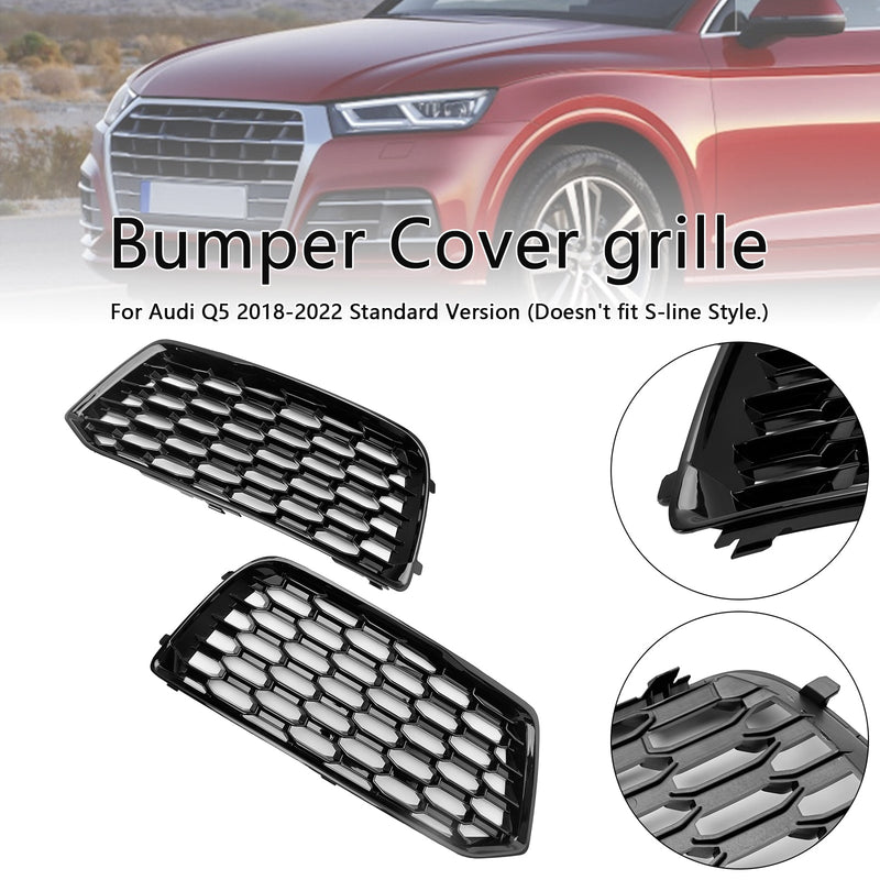 2 kpl etupuskurin kannen säleikön kehyksen sisäosa Audi Q5 2018-2022 meshille