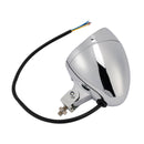 #D18 Headlight Lamp Spotlight Universal Coler Switch Fits Chrome For Motorcycle