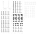 158 kusů - stříbrná hliníková sada šroubů M5/M6