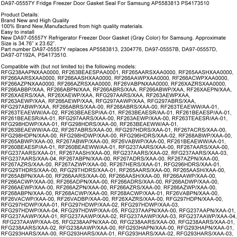 DA97-05557Y Kühlschrank-Gefrierschrank-Türdichtung für Samsung AP5583813 PS4173510