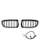 11.2009-02.2017 BMW 5 -sarja F11 Touring Munuaisten ritiläpuskuri Grille Black kiiltävä 51137203203 51137203204