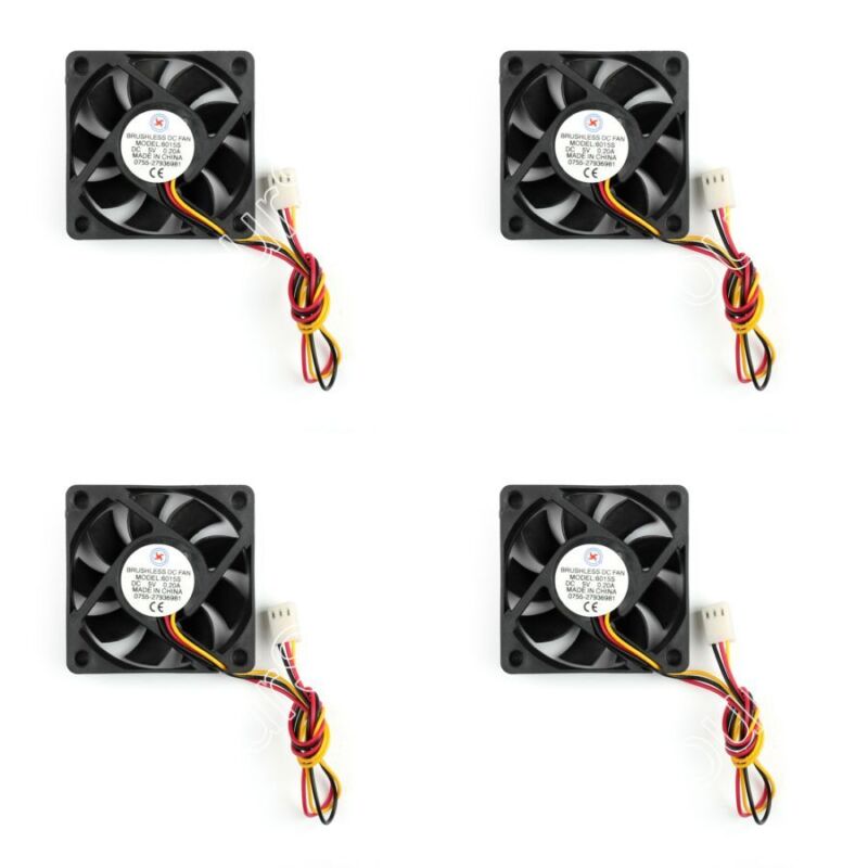 6015s Cooling Fan 60x60x15mm DC 5V CPU Pin Computer Fan 0.2A 3 Brushless