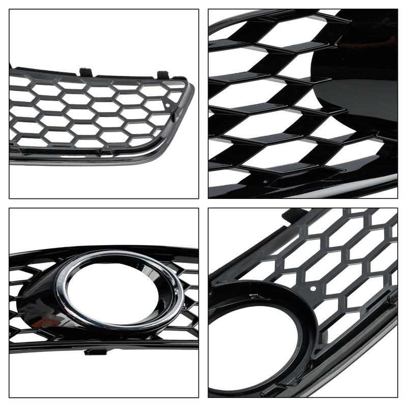 2009-2013 Audi A3 8P Honeycomb Front Bumper Tåkelys Grille Grilldeksel