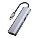 5 in 1 TYPE-C auf USB3.0*1+USB2.0*1+PD100W/USB-C Daten+HDMI+100M Netzwerkkarte iPad