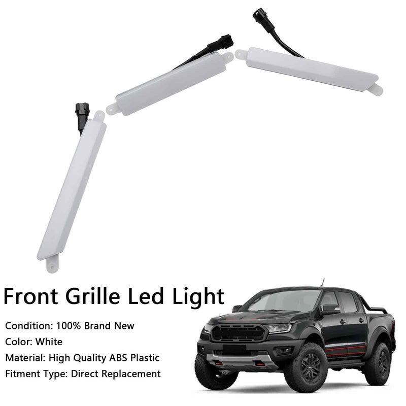2015-2019 Ford Ranger T7 Ranger Raptor Estilo Grade dianteira Luz LED branca