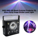 DMX RGB LED Beam Scanner Projektor DJ Disco Party Stage Strobe Laser Light