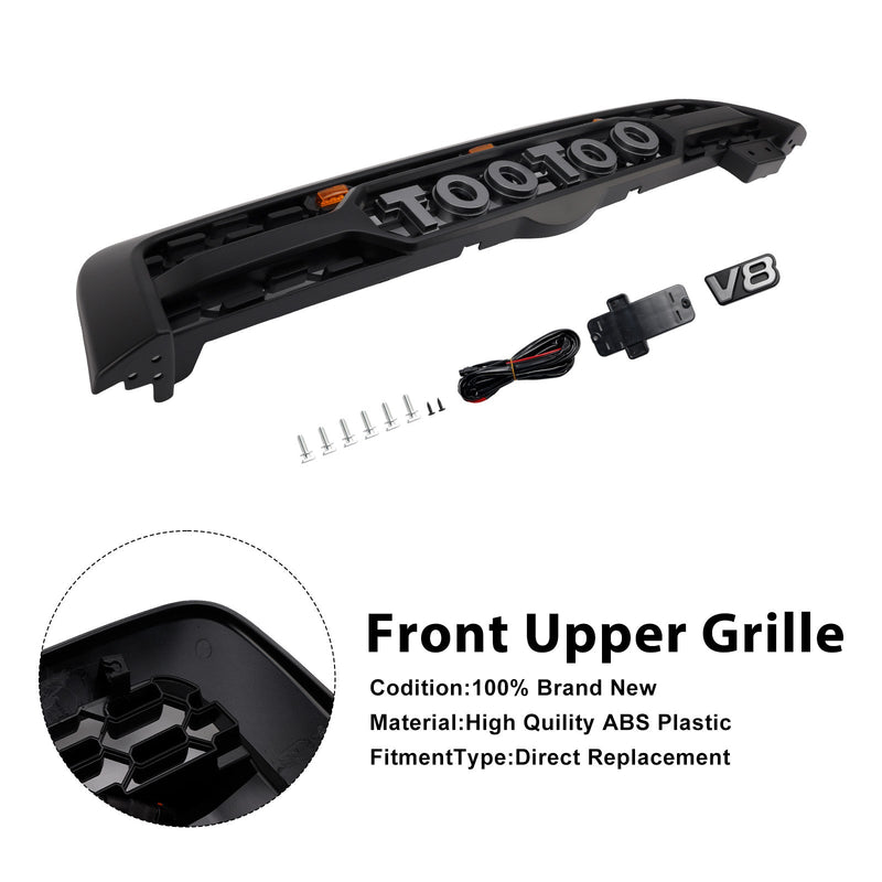 Frontstoßstangengrill in Mattschwarz, passend für Toyota Sequoia 2005-2007 mit LED-Beleuchtung