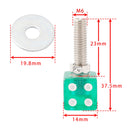 4x Custom DICE Kennzeichenschraube Grün Kunststoff Motorrad Chopper Bobber