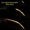 Ultra Thin Car LED Headlight Daytime Running Iridescent Light Eyebrow Strip With Remote control 45cm
