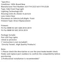 2018–2019 BMW X3 G01 G08 X4 G02 Paar LED-Nebelscheinwerfer für die Frontstoßstange 63177412528