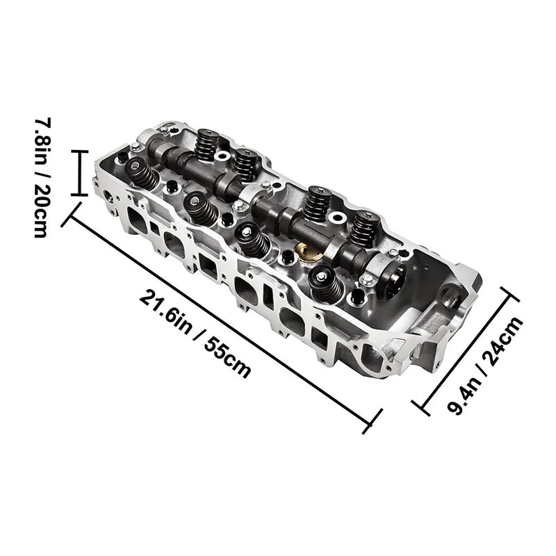 1985-1995 Toyota PickUp 2,4L SOHC 8V 4 Cyl. Komplett cylinderhuvud 11101-35080