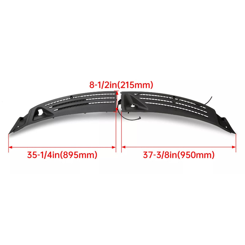 2006-2008 LINCOLN MARK LT Scheibenwischer Fensterverkleidung Kühlergrill rechts und links 4L3Z-15022A69-AA