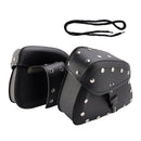 Universell sadelväska sida förvaringssvåse pu bagage svart 22L för motorcykel