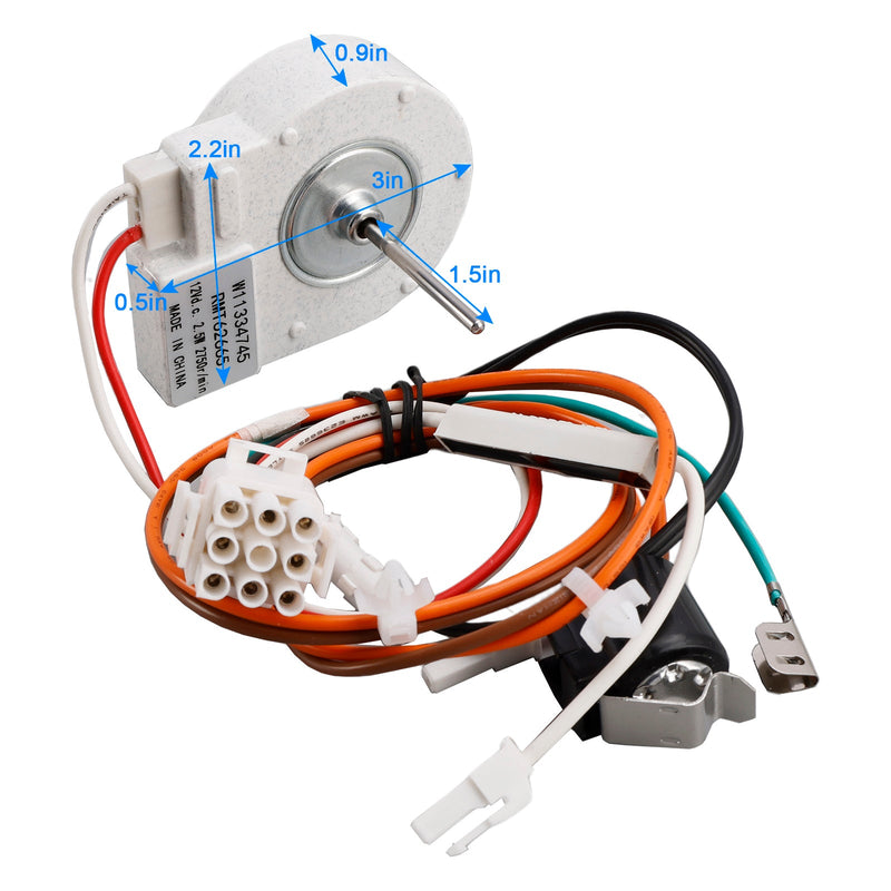 W11334745  W10276647 Jääkaapin höyrystimen tuulettimen moottori Maytag Amanalle IKEA