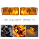 Dvojice mlhových světel s lampami pro Chevy Tahoe Sierra 2007–2015 Žlutá čočka