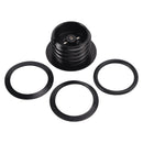 Black hinged vented fuel tank cap for Softail Low Rider Dyna Sport Super Glide
