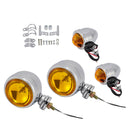 Motorcycle Beam Headlight Fog Lamp Custom Chrome