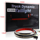 Car Truck LED TailLight Strip Turn Signal Lamp Flowing Dynamic Three row 1.2 meters