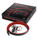 Car Tail Streamer Lamp Carbon Fiber LED Light Rear Wing Spoiler Lip Brake Trunk Red 1.3M