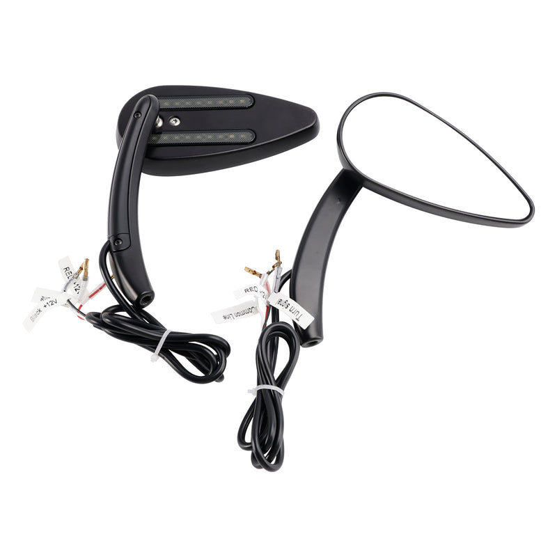 1990-2021 Sportster 883 1200 Schwarze Custom Dynamics LED-Blinkerspiegel