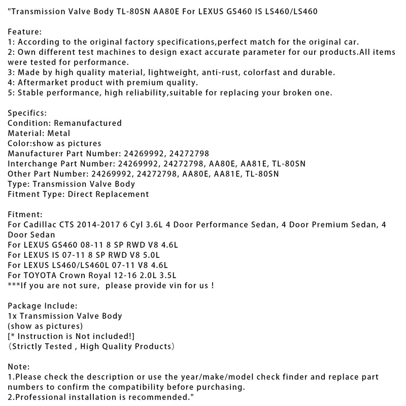Getriebesteuergerät TL-80SN AA80E für LEXUS GS460 IS LS460/LS460