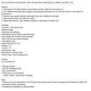 Car Tail Streamer Lamp Carbon Fiber LED Light Rear Wing Spoiler Lip Brake Trunk Red 1.3M