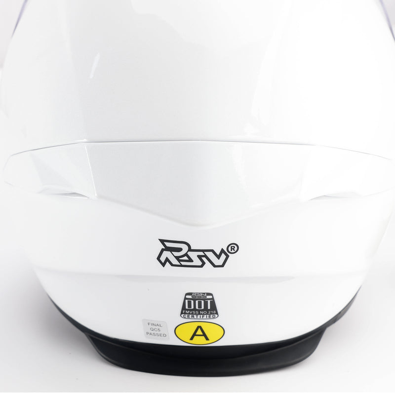 Prick motorcykelhjälm för vuxna, gata, integrerad hjälm, vit