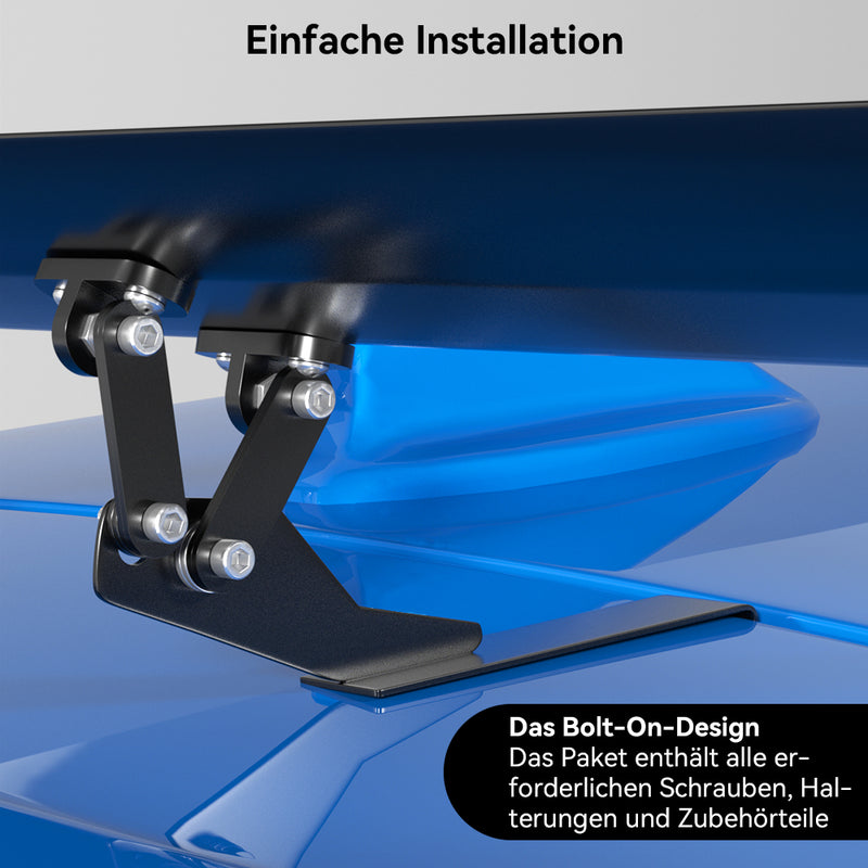 Universal Hatch Alumínio Ajustável GT Asa Traseira Spoiler Preto 14 #