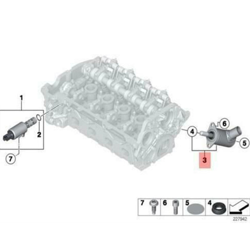 2011-2015 Mini Cooper Convertible S og JCW (R57) Excentrisk aksel Valvetronic motoraktuator 11377591588