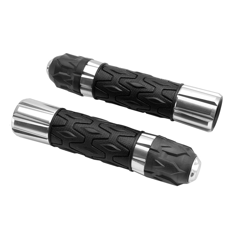 7/8 ""/22Mm Motorrad Lenker Handgriffe Cnc Universal Rot Für Motorräder Silber