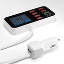 USB-Ladegerät PD5V1A QC3.0 Display Kleines Auto 8 Port Autoladegerät Zigarettenanzünder
