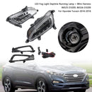 2016-2018 Hyundai Tucson LED Fog Lights Front Bumper Lamps with DRL 86525-D3200 5000K-7000K