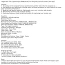 2016–2021 Toyota Proace Rechtes Rücklicht Halogen 9808243180 9808243180 9808243182