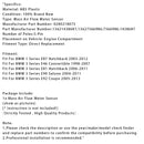 Mass Air Flow Meter Sensor For BMW E46 316i E81 E87 116i E90 E92 316i 0280218075