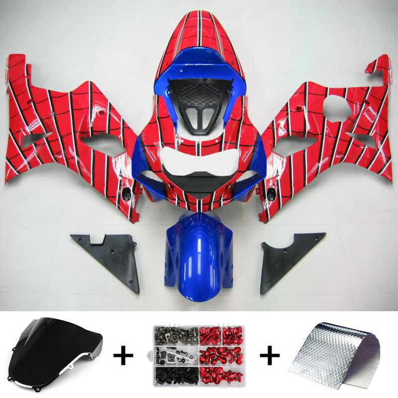 2000-2002 Suzuki GSXR1000 K1 K2 Injektionsverkaufs Kit Körperwerk Kunststoff ABS