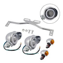 #D22 Headlight Lamp Spotlight Universal Coler Switch Fits Chrome For Motorcycle