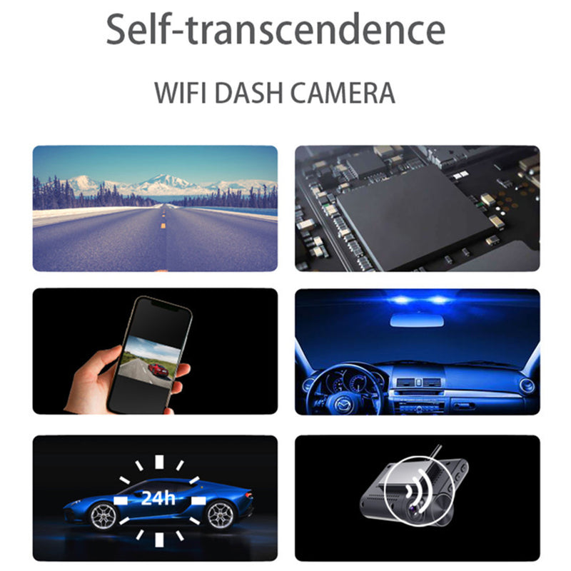 1080P Dash Cam Wifi App Video DVR Recorder Körning Dold kamera Night Vision