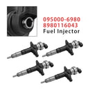 4 delar bränsleinsprutare för Isuzu Dmax Holden 3.0L 4JJ1 095000-6980 8980116043