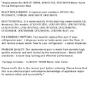 MJX41178908 PS3536019  Water Valve For LG Refrigerator Replacement AP4451762