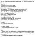 2PCS Front Scheinwerfer Glas Klar Abdeckung Für Audi Q7 2006-2015