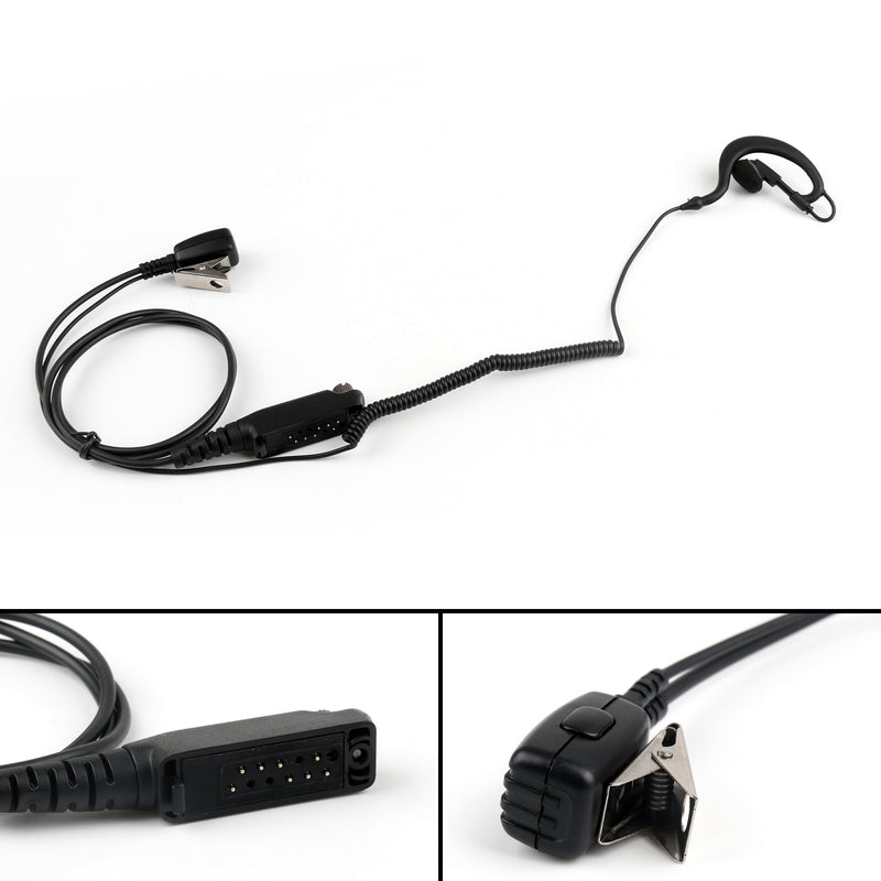 1x G-Shape Ear-Hook Earpiece Headset PTT Mic för Sepura STP8000 Walkie Talkie