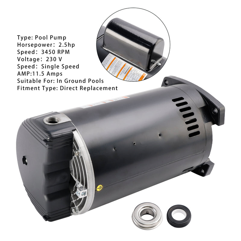 B2840 B840 2,5 PS 230 V Pool Pump Engine 56Y Frame Quadrat Flange