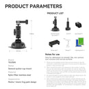 Universelle leichte, starke Saugnapfhalterung für DJI Gopro13/Insta 360 Go3