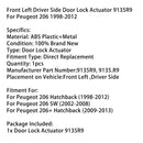 Front Left Driver Side Door Lock Actuator 9135R9 For Peugeot 206 1998-2012