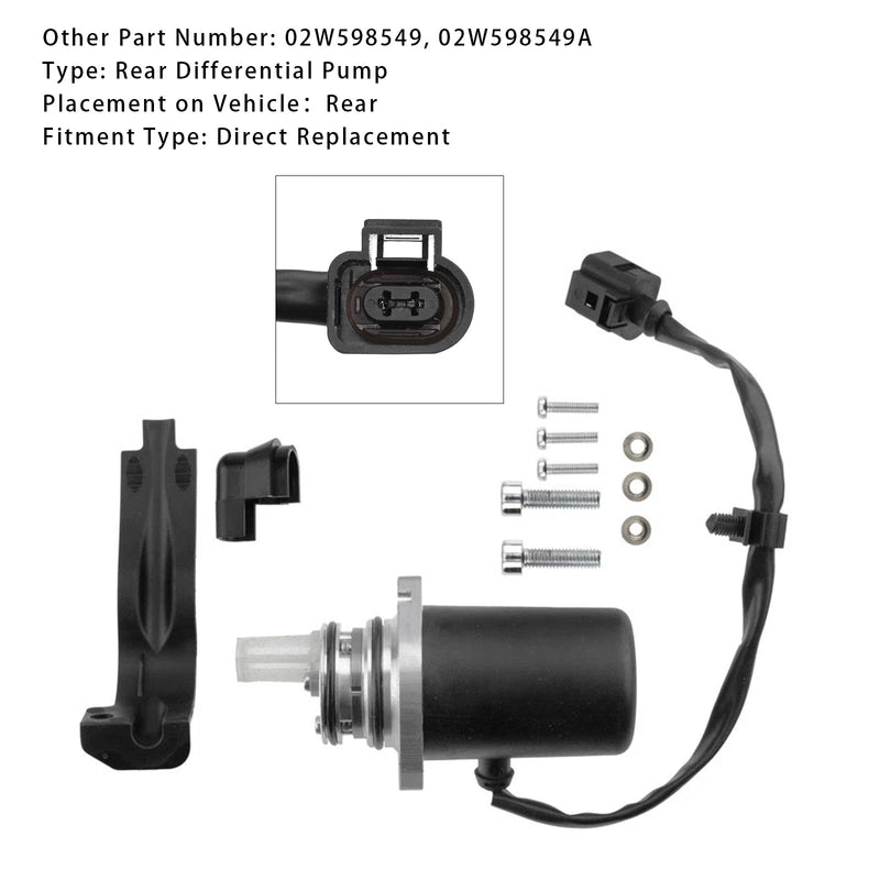 2004-2009 VW Multivan Hinterachsdifferenzialpumpe 02W598549 02W598549A