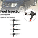 4 STK drivstoffinjektor 095000-6250 Passer Nissan Navara D22 D40 Diesel 16600-EB70A