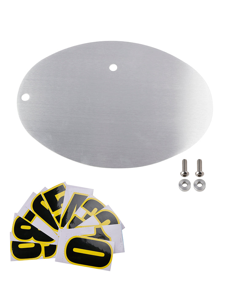 DIY Universal Motorcykel registreringsskylt Aluminium Anpassad oval registreringsskylt